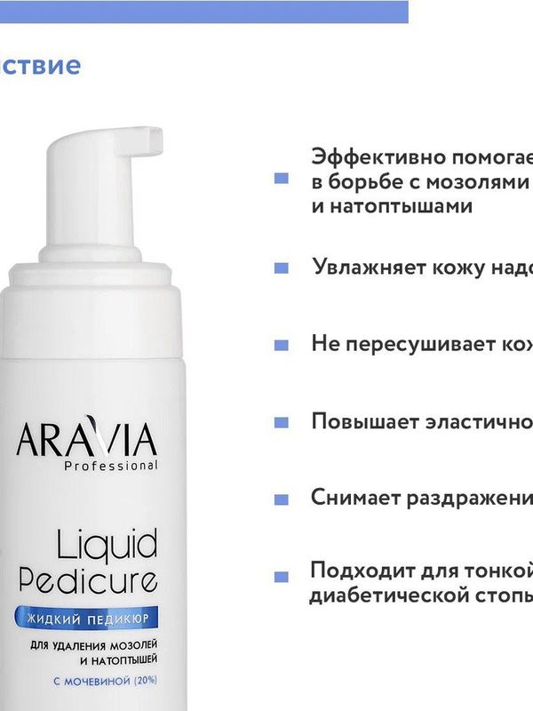 ARAVIA Пенка-размягчитель длч удаления мозолей и натоптышей с мочевиной (20%), 200мл