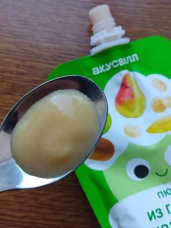 Пюре из груши банана и киви 90 гр Вкусвилл
