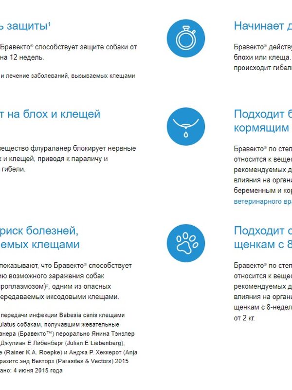 Bravecto для собак очень мелких пород 2-4,5 кг