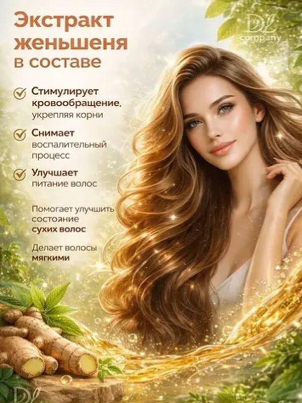 Профессиональный шампунь с имбирем