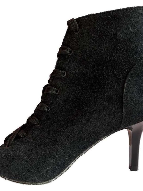 Ботильоны High Heels замша черные