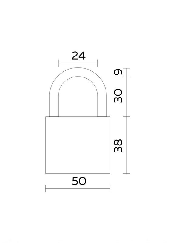 Замок навесной PL-WEATHER-1550 Black 4 fin key (Фуаро)