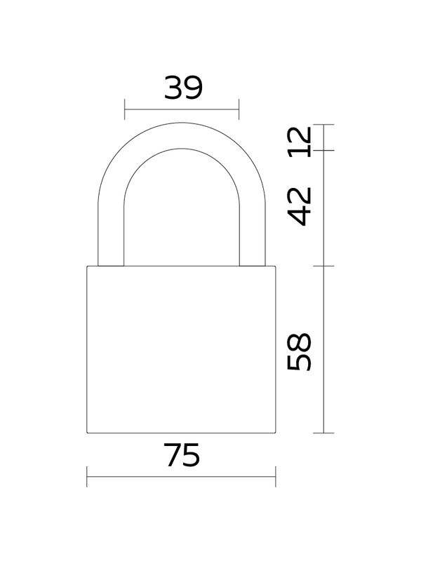 Замок навесной PL-PROTEC-0275 3key англ.  (Фуаро)