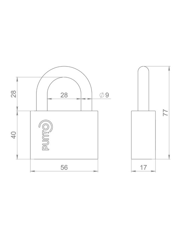 Замок навесной PK-1560 3 key диск.ключ (Пунто)