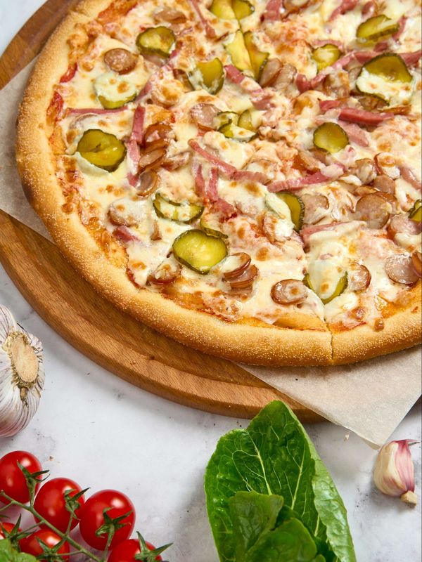 Пицца с охотничьими колбасками 660гр