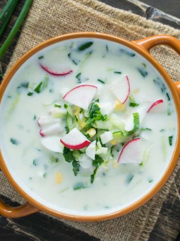 Окрошка (на айране или квасе) /  Okroshka (with ayran or kvass)