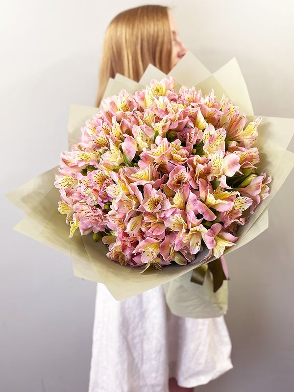 Pink alstroemerias
