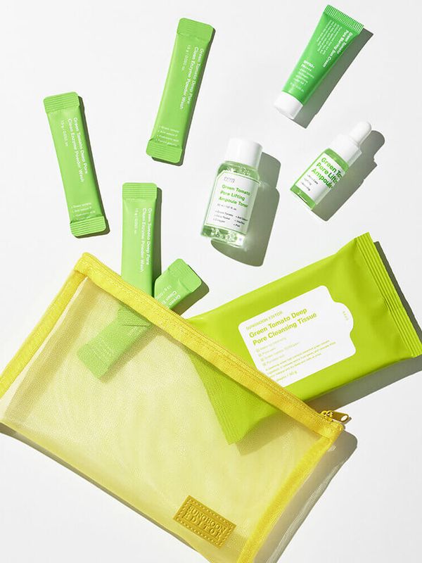 Набор миниатюр для сужения пор Sungboon Editor Green Tomato Travel Kit