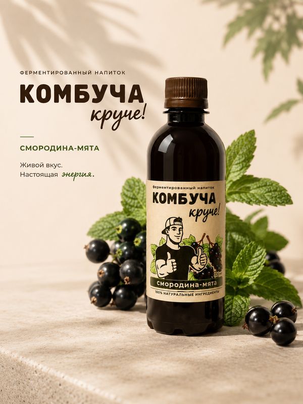 Набор комбуча. Микс 4 вкуса, сет 8 шт
