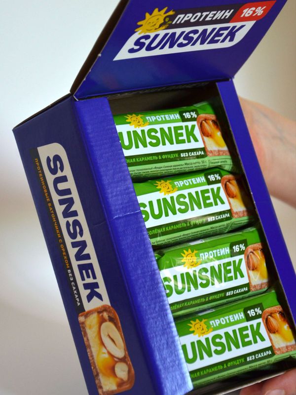 SUNSNEK protein bar «Фундук-Солёная карамель» 50 г