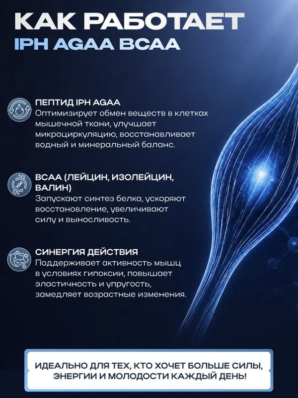 Аминокислотный пептидный комплекс для мышц IPH AGAA BCAA