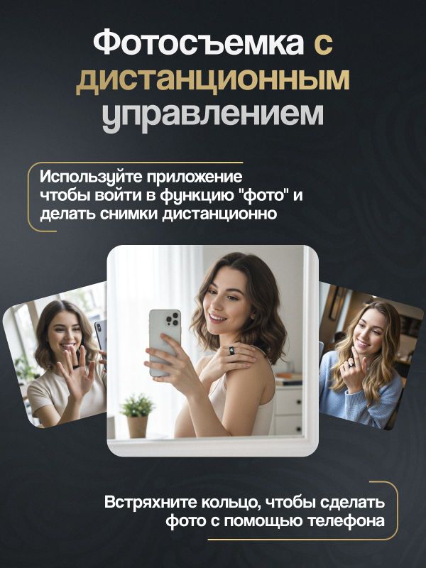 Умное кольцо смарт фитнес ECG #11 с базой для зарядки R30PRO