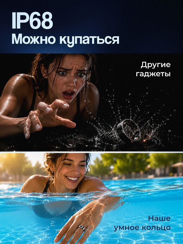 Умное кольцо #12 черное R08