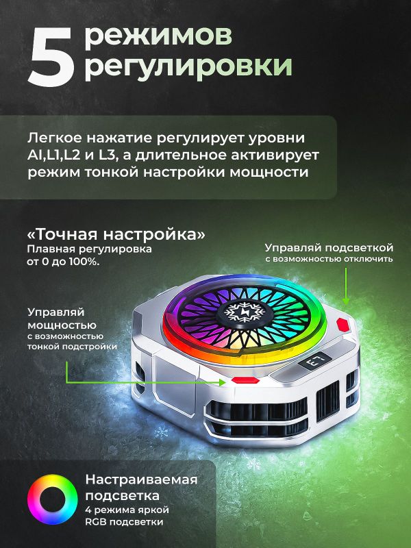 Кулер для телефона, магнитное охлаждение мощностью 35 Вт TH-28