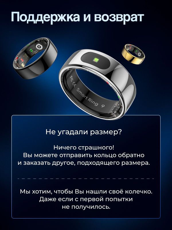 Умное кольцо #10 золотое R08