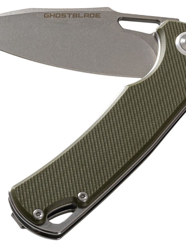 Нож складной GhostBlade Polter, сталь D2, 58-62 HRC, рукоять G10 оливковая