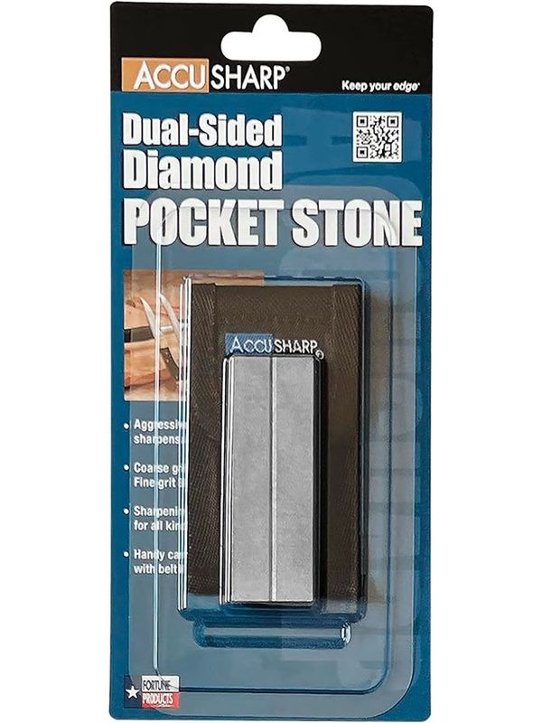 Камень точильный AccuSharp Diamond Pocket Stone (320/800) в чехле