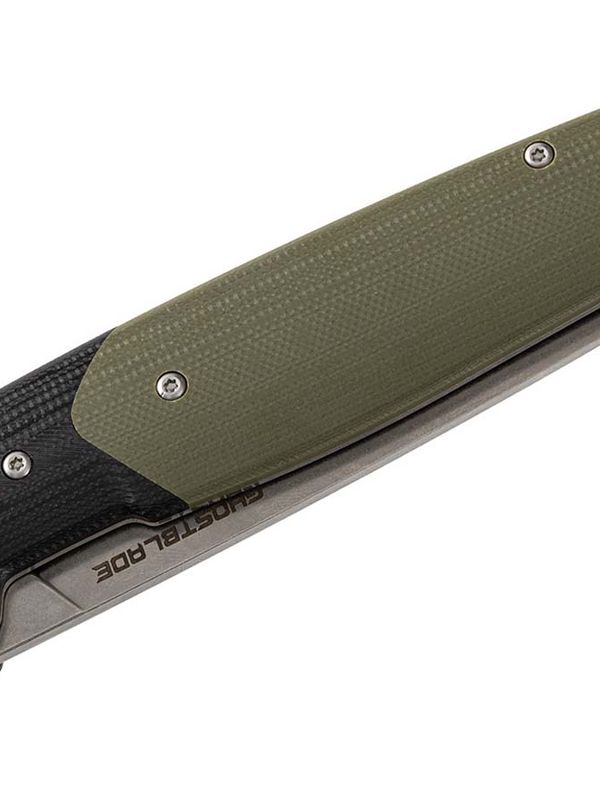 Нож складной GhostBlade Rune, сталь D2, 58-62 HRC, рукоять G10 оливковая