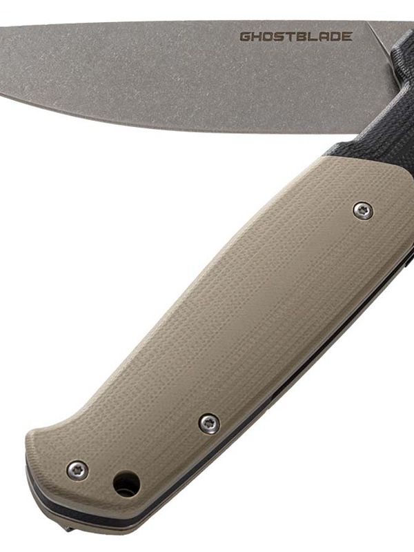 Нож складной GhostBlade Rune, сталь D2, 58-62 HRC, рукоять G10 песочная