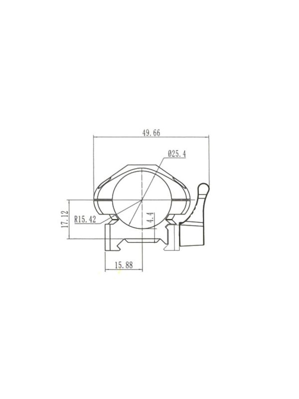 Кольца Nikko Stirling Diamond QR, на Weaver, 25.4мм, низкие