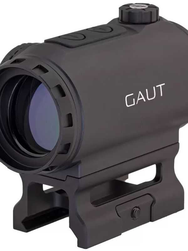 Коллиматорный прицел Gaut Tourmaline 1x25 закрытый, для ружья, точка 3 МOA зелёная, 10 уровней подсветки, датчик движения, на Weaver / Picatinny