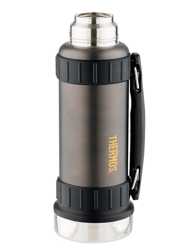 Термос THERMOS WORK 2520 GM 1.2L, складная ручка, чёрный графит