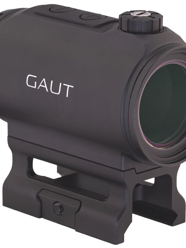 Коллиматорный прицел Gaut Tourmaline 1x25 закрытый, для ружья, точка 3 МOA зелёная, 10 уровней подсветки, датчик движения, на Weaver / Picatinny