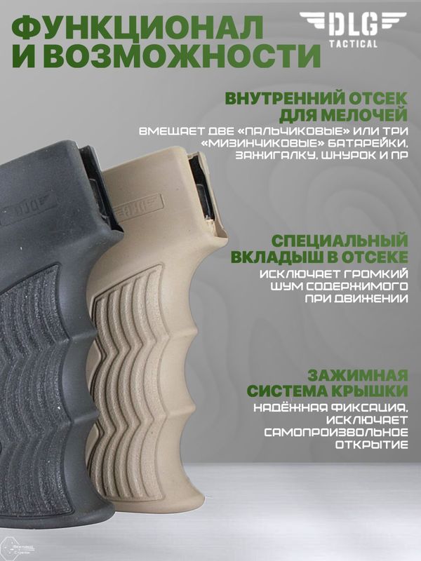 Рукоятка пистолетная Прорезиненная АК, DLG Tactical