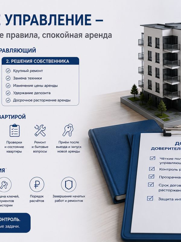 Доверительное управление: Ежемесячный контроль за арендаторами