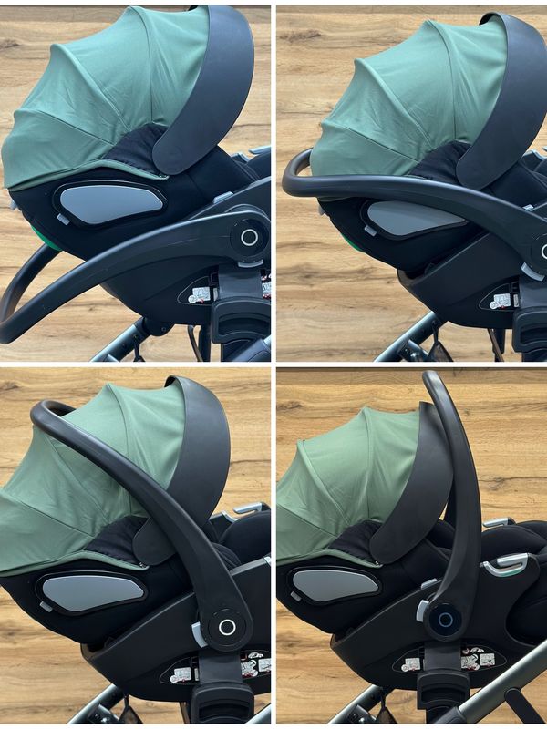 Коляска-трансформер детская Luxmom 710 3B1с автолюлькой, армейский