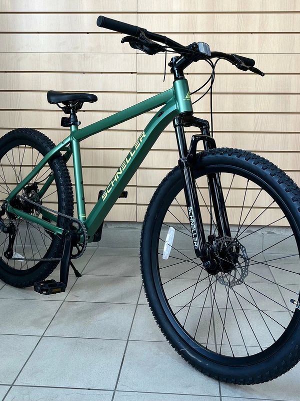 Горный велосипед SCHNELLER ORIGINAL TT401, диаметр колес 27,5", 7 скоростей, рама алюминий, цвет зеленый