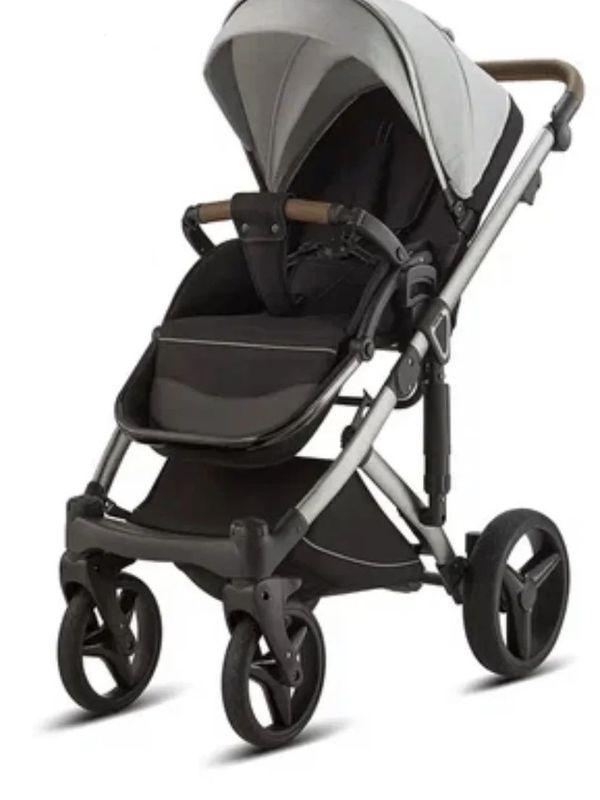 Коляска 3 в 1 Luxmom F5: Люлька + Прогулочный блок + Автокресло, черная