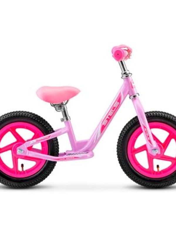 Беговел детский STELS Powerkid 12" Girl, розовый, для девочек от 1 года