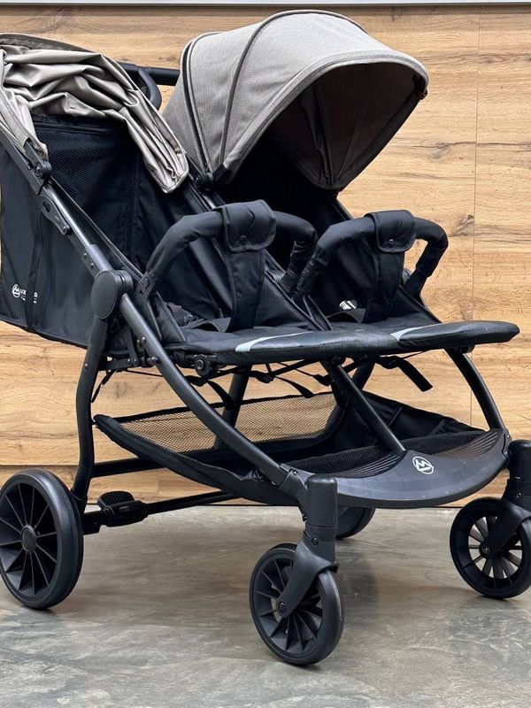 Коляска прогулочная для двойни LuxMom T11, Хаки