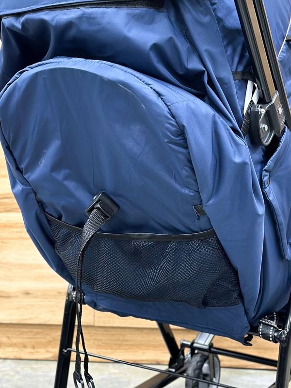 Санки-коляска Nika Ника Детям 7-5SК с колесной базой, Темно-синий (НД7-5SK/ТС)