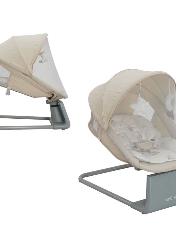 Качалка-шезлонг Luxmom RS003 идеальная электрокачель для новорожденных (0+), бежевая