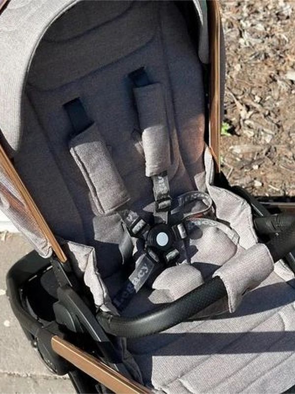 Коляска 2в1 LuxMom 788 для новорожденных, прогулочная коляска в цвете Хаки, эко-стиль