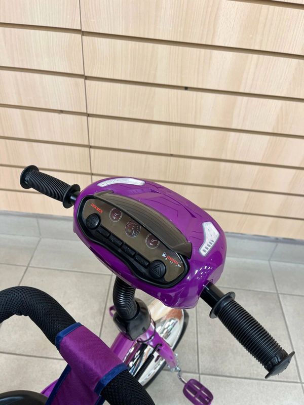 Трехколесный велосипед с родительской ручкой Luxmom Dalux 3322, коляска-велосипед для малышей, Фиолетовый