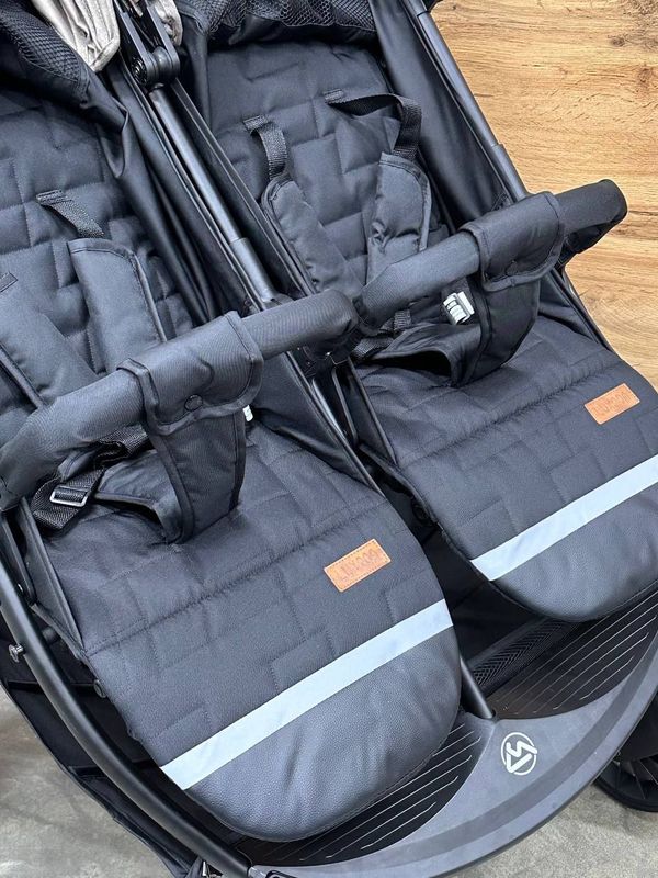 Коляска прогулочная для двойни LuxMom T11, Хаки