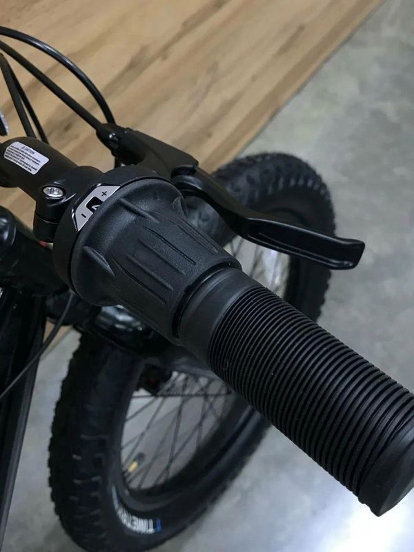 Детский велосипед полуфэтбайк BREND TIMETRY ORIGINAL TT292, колеса 24", 7 скоростей, Черно-белый