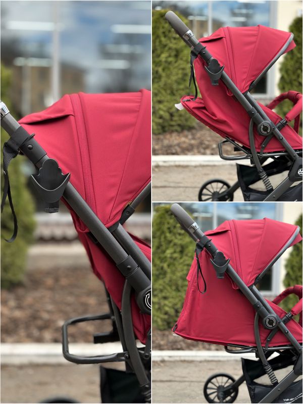 Прогулочная коляска с перекидной ручкой Luxmom 525, Бордовая