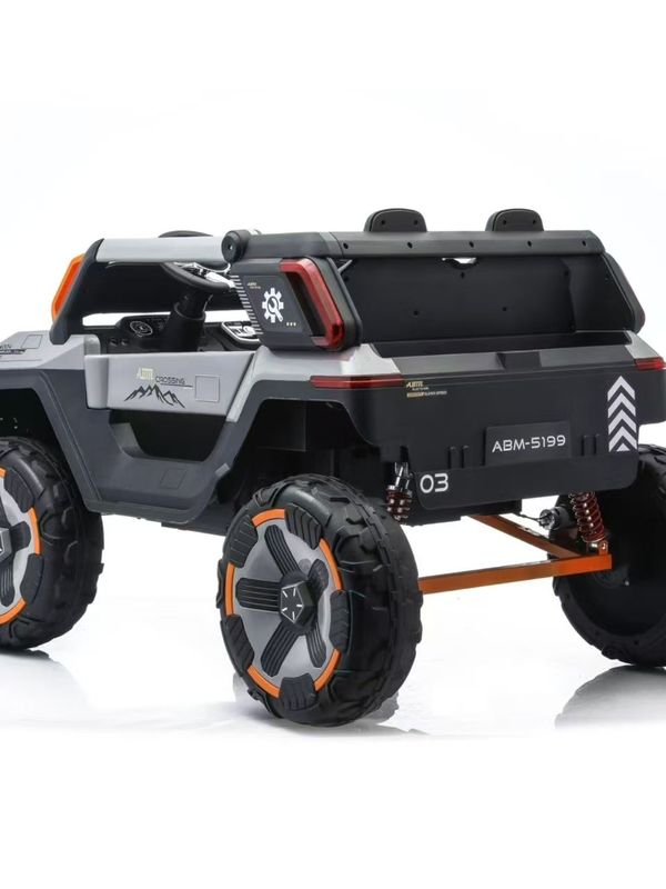 Детский электромобиль внедорожник ABM-5199 Jeep Baggi: мощный джип на аккумуляторе, с пультом ДУ, музыкой и световыми эффектами, для мальчиков и девочек, серый