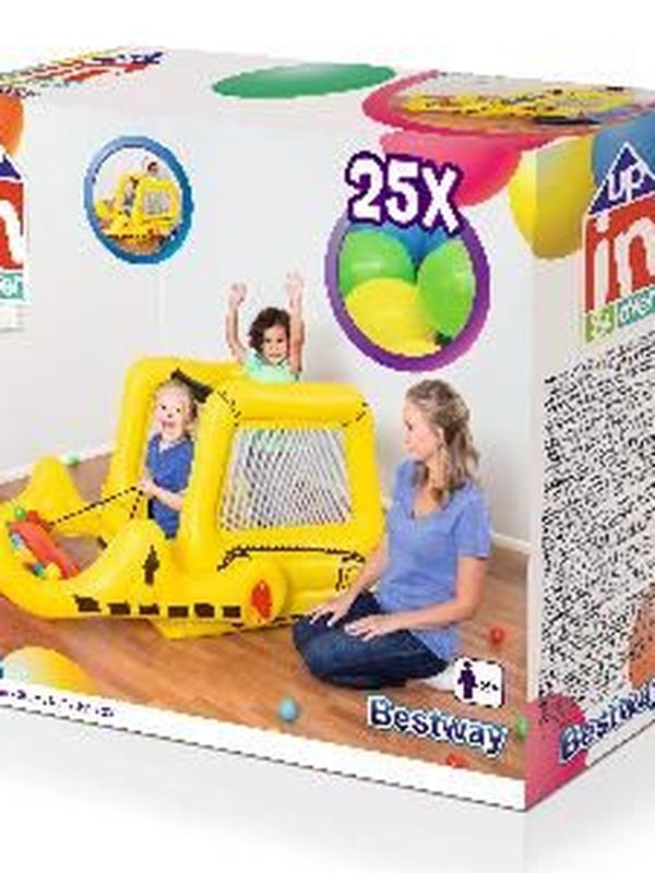 Игровой центр Buldozer (198х105х84 см) с шариками (25 шт.) детский сухой бассейн, сенсорный центр для дома, сада и игровых комнат