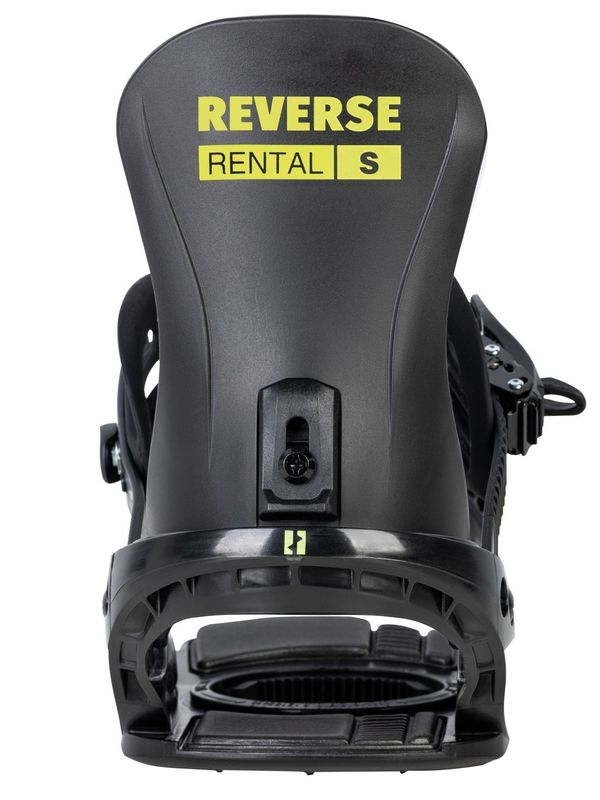 Крепления для сноуборда Reverse Rental S, универсальные, алюминиевые бакли, для начинающих и проката, черный с желтым