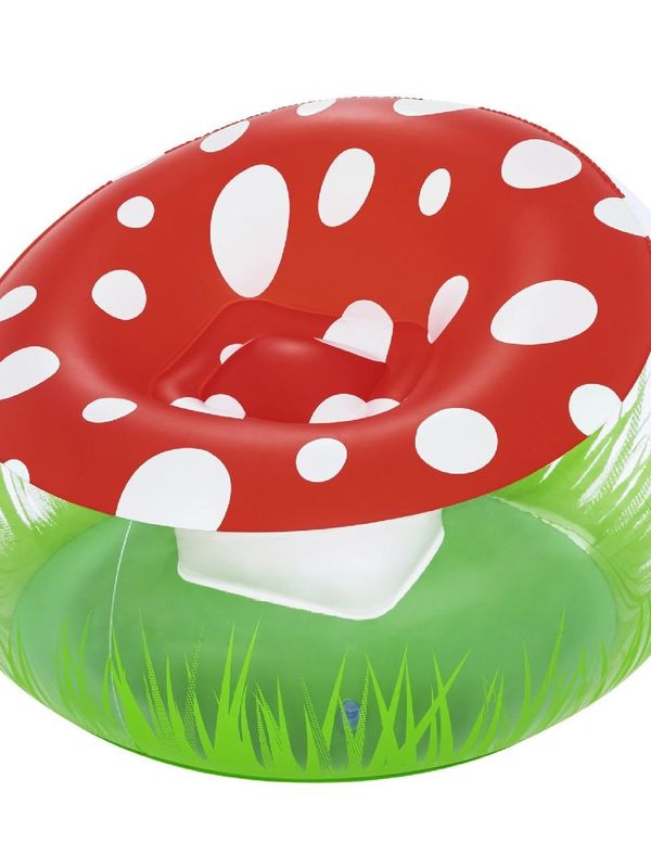 Надувное кресло Bestway Mighty Mushroom, 112х11му, мягкое кресло-гриб для отдыха на природе и дома