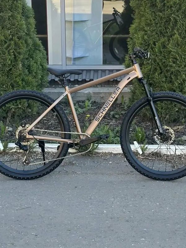 Горный велосипед SCHNELLER ORIGINAL TT401, диаметр колес 27,5", 7 скоростей, рама алюминий, цвет золотой