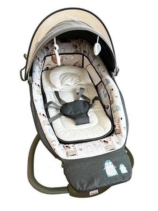 Качалка для малыша LuxMom Mastela 08208, развивающие качели с музыкой и игрушками