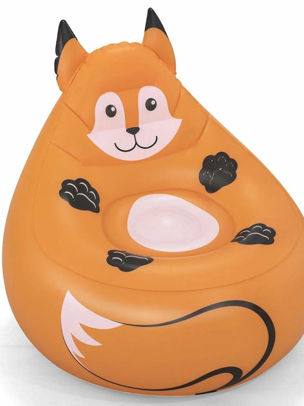 Детское надувное кресло Bestway Cozy Critters Лисичка, 72х72х64 см, мягкое, для дома и отдыха