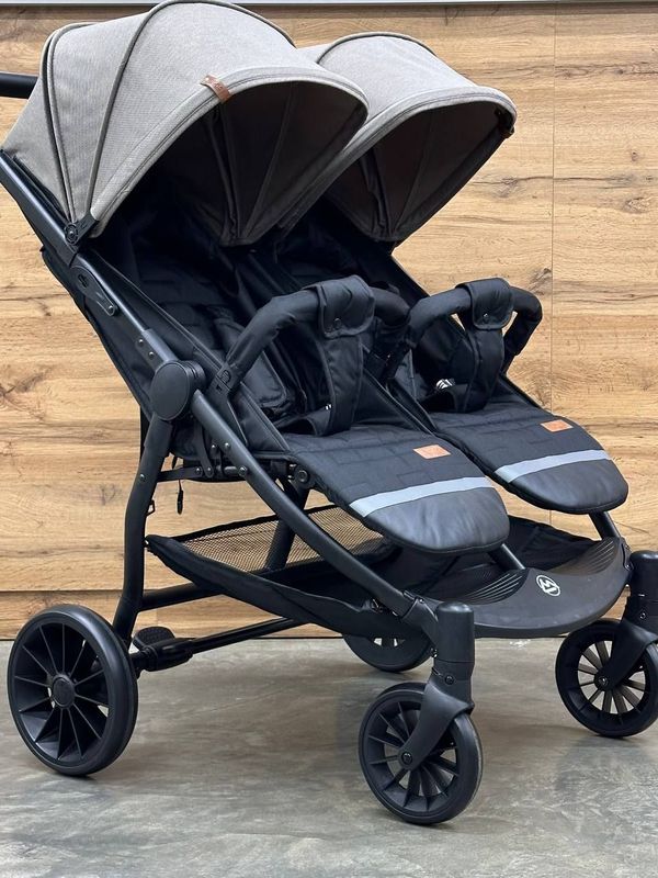 Коляска прогулочная для двойни LuxMom T11, Хаки