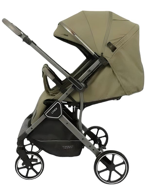Детская коляска для двойни с перекидной ручкой Luxmom 020 цвет Армейский зеленый